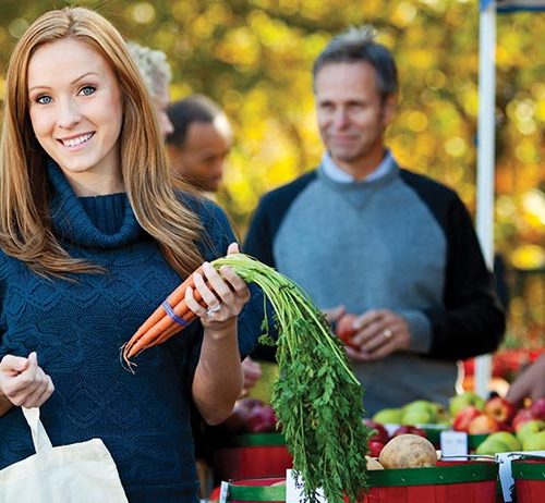 A nice and tidy booths of stalls that sell roasted corn, vegetables, fruits and various Indonesian traditional cuisines.
